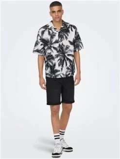 Only & Sons Black Regular Fit Shorts -Jack & Jones Store 28079 2