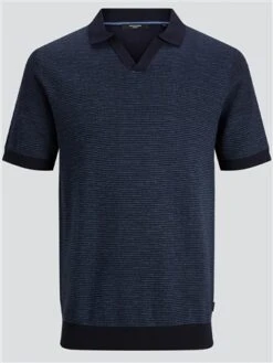 Jack & Jones Navy Spring Knit Polo