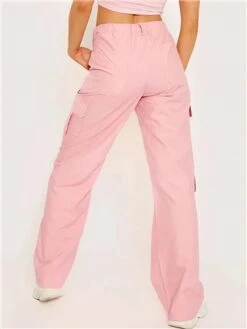 Vivichi Pink Loren Wide Leg Cargo Trousers -Jack & Jones Store 28099 3