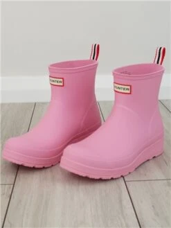 Hunter Pink Fizz Play Short Wellington Boots