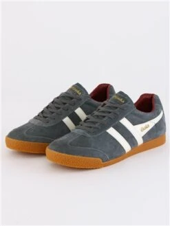 Gola Storm/Off White/Deep Red Classics Harrier Suede Trainers