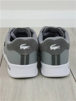 Lacoste Grey / White Twin Serve Leather Colour-Pop Trainers -Jack & Jones Store 28103 2