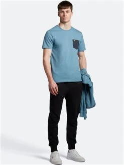 Lyle & Scott Blue Contrast Pocket T-Shirt -Jack & Jones Store 28113 2