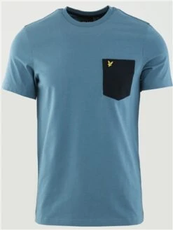 Lyle & Scott Blue Contrast Pocket T-Shirt