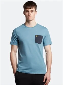 Lyle & Scott Blue Contrast Pocket T-Shirt -Jack & Jones Store 28113 3