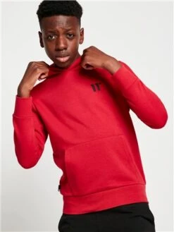11 Degrees Ski Patrol Red Junior Core Pullover Hoodie -Jack & Jones Store 28144 3