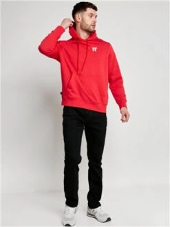 11 Degrees Goji Berry Red Core Hoodie -Jack & Jones Store 28150 2