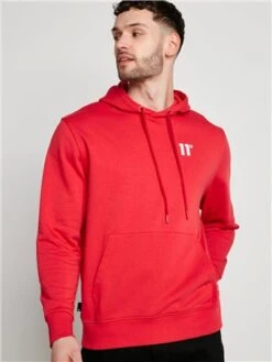 11 Degrees Goji Berry Red Core Hoodie -Jack & Jones Store 28150 3