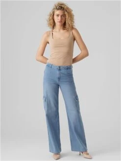 Veromoda Blue / Medium Blue Denim North Loose Fit Mid Rise Jeans 6 Veromoda Blue / Medium Blue Denim North Loose Fit Mid Rise Jeans -Jack & Jones Store 28160 2