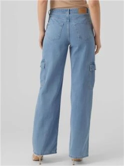 Veromoda Blue / Medium Blue Denim North Loose Fit Mid Rise Jeans 7 Veromoda Blue / Medium Blue Denim North Loose Fit Mid Rise Jeans -Jack & Jones Store 28160 3