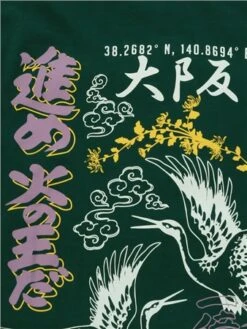 Brave Soul Green Front And Back Printed Soft Crew Neck Tee Shirt -Jack & Jones Store 28181 2