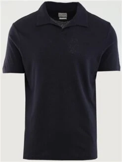 Guess Navy Marl Front Logo Polo