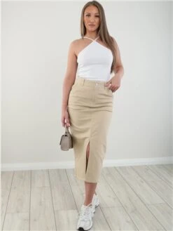 Veromoda Cream / Irish Cream Wild Lucky Hr Long Skirt -Jack & Jones Store 28221 2