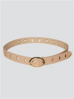 Pieces Cream / Irish Cream Kilie Eyelet Belt -Jack & Jones Store 28226 2