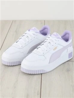 Puma White - Spring Lavender - Gold Carina Street Sneakers
