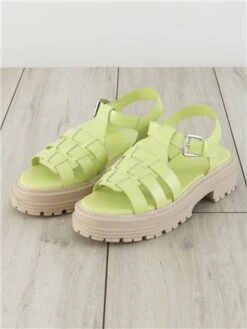 Bull Boxer Lime Green / Cream Strap Sandal