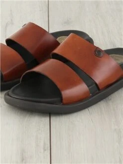 Base London Tan Leto Waxy Sandals Tan -Jack & Jones Store 28269 2