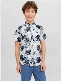 Jack & Jones White / Cloud Dancer Comfort Fit Shirt Collar Junior Shirt -Jack & Jones Store 28273 3
