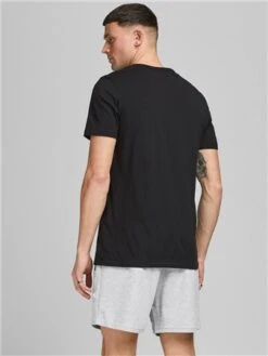 Jack & Jones Grey / Light Grey Melange Zip Pocket Interlock Sweat Shorts -Jack & Jones Store 28279 2