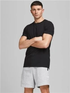Jack & Jones Grey / Light Grey Melange Zip Pocket Interlock Sweat Shorts -Jack & Jones Store 28279 3