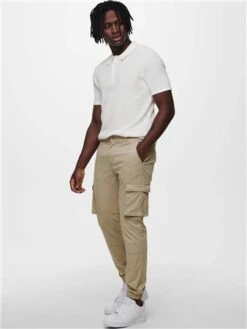 Only & Sons Grey / Chinchilla Cam Stage Cargo Cuff -Jack & Jones Store 28283 2