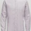 Only & Sons Purple / Nirvana Slim Fit China Collar Shirt