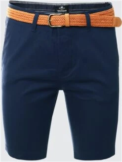 Threadbare Navy Belted Chino Shorts