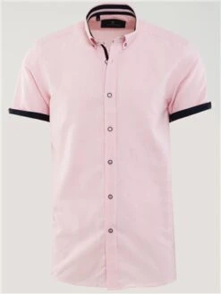 Daniel Rosso Pink Short Sleeve Oxford Shirt