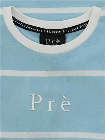 Pre London Light Blue / Ecru Alba T-Shirt 2 Pre London Light Blue / Ecru Alba T-Shirt - Image 2