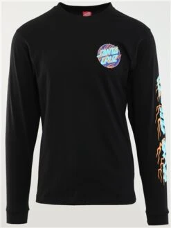 Santa Cruz Black Inferno Dots L/S T-Shirt