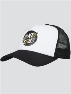 Santa Cruz White/Black Dna Dot Meshback