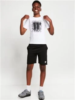 11 Degrees Black Junior Core Sweat Short -Jack & Jones Store 28383 2