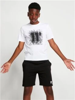 11 Degrees Black Junior Core Sweat Short -Jack & Jones Store 28383 3