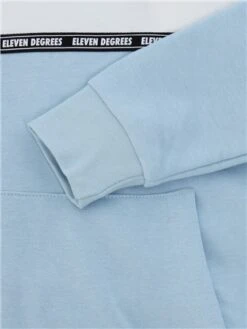 11 Degrees Powder Blue / White / Black Junior Taped Pullover Hoodie -Jack & Jones Store 28384 2