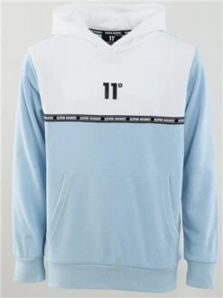 11 Degrees Powder Blue / White / Black Junior Taped Pullover Hoodie