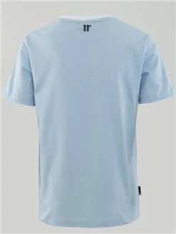 11 Degrees Powder Blue / White / Black Junior Cut And Sew Taped T-Shirt -Jack & Jones Store 28385 3