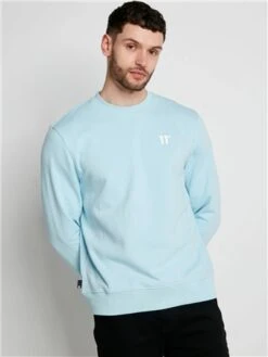 11 Degrees Light Blue Core Sweat Shirt -Jack & Jones Store 28393 3