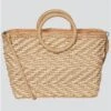 Veromoda Brown / Natural Clara Beach Bag