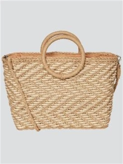 Veromoda Brown / Natural Clara Beach Bag