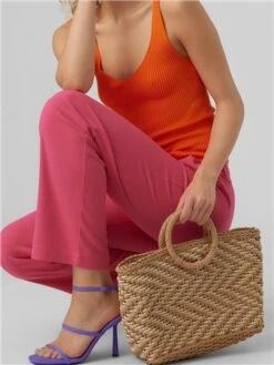 Veromoda Brown / Natural Clara Beach Bag -Jack & Jones Store 28398 3