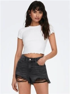 Only Black / Washed Black Pacy Hw Denim Shorts