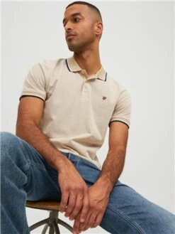 Jack & Jones White Pepper Bluwin Polo -Jack & Jones Store 28436 3