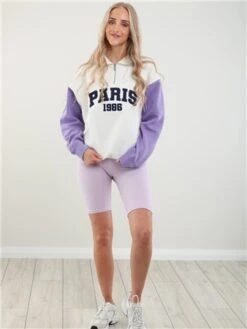 Vivichi Light Cream/ Lilac Zip Paris Crew Sweater -Jack & Jones Store 28455 2