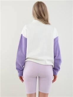 Vivichi Light Cream/ Lilac Zip Paris Crew Sweater -Jack & Jones Store 28455 3