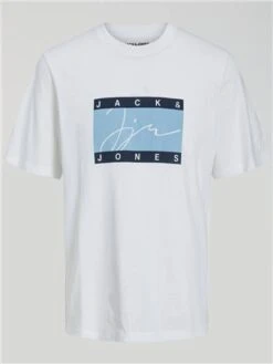 Jack & Jones White / Bright White Standard Fit O-Neck T-Shirt