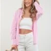 Saint Genies Pink / White Stripe Long Sleeve Shirt