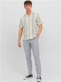 Jack & Jones Blue / Blue Indigo Ace Palma Linen Chinos -Jack & Jones Store 28490 2