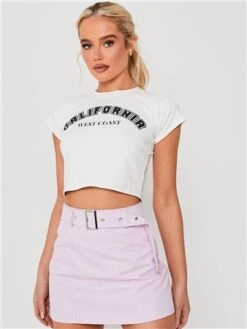 Saint Genies Lilac Cargo Skirt