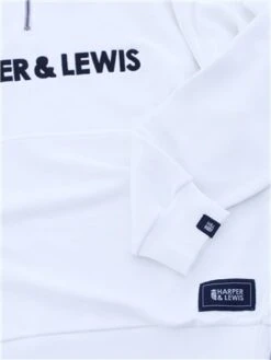 Harper & Lewis Cream / Black Logo 1/4 Zip Sweatshirt -Jack & Jones Store 28515 2