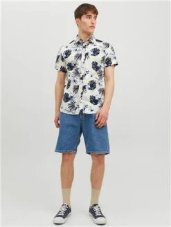 Jack & Jones White / Cloud Dancer James Tulum Shirt -Jack & Jones Store 28522 2